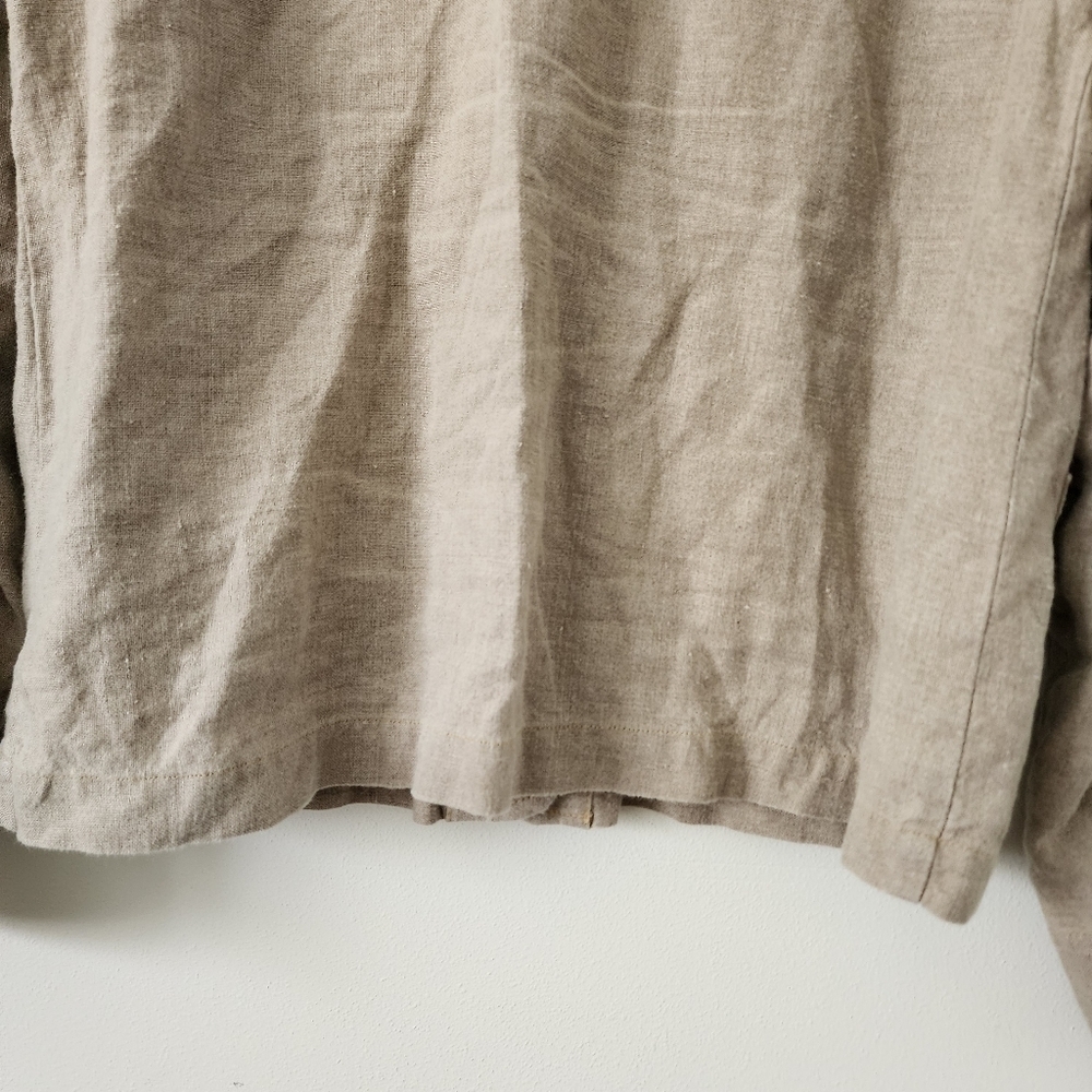 Sundance Button Front Linen Jacket Size P (Small) - image 8